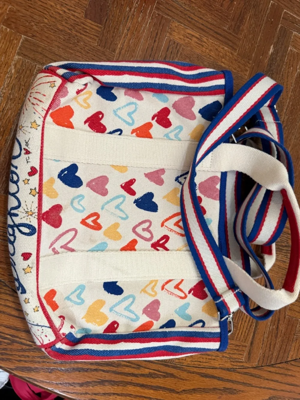 Brighton red white and blue mini tote